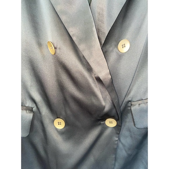 L’AGENCE green satin 3/4 sleeve collard blazer size 2 0063 - Picture 4 of 14